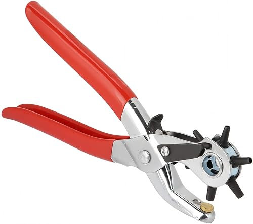 Zhenghebuy Perforatrice à Main,Pince Perforatrice Robuste,Cuir Poinçon Pince,Ceinture Puncher,Trou Perforateur pour Papier,Carte,Ceinture,Bracelet de Montre 2-4.5mm