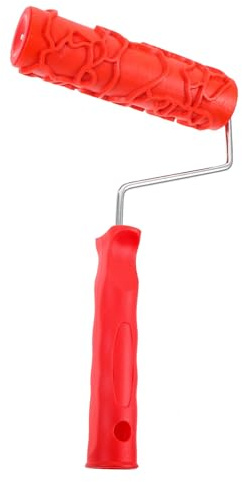 SOIMISS Rullo per Pittura a Motivi in Gomma 7 Pollici con Impugnatura Ergonomica Rullo Strutturato per Cartongesso e Decorazione Murale Strumento per Verniciatura Fai da Te e Finiture