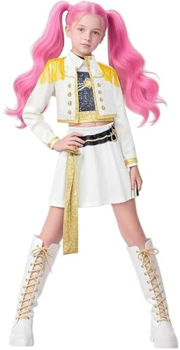 Generico Costume Carnevales Bambina, K-Pop Animes Cosplay Costume Completo Set Girl Uniforme Stage Performance Vestire Bambini 100-160 per Halloween Gioco di Ruolo Carnevales Partys