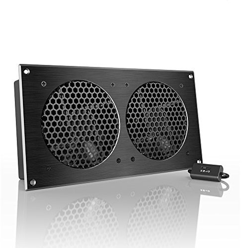 AC Infinity AIRPLATE S7, Quiet Cooling Fan System 30cm with Speed Control | for Home Theater AV Cabinet Cooling, 12-Inch