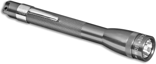 Mag-Lite LED Mini AAA Taschenlampe bis zu 84 Lumen, 12,5 cm, inkl. 2 Micro-Batterien und Taschenclip, titan-grau, SP32096