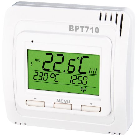 Elektrobock UTQ BPT710 - Funksender Thermostat, Weiß, Modern, RF, Proprietärer Funkprotokoll