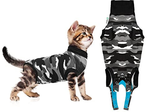 Suitical Recovery Suit Katze, XXXS - Schwarz Camouflage