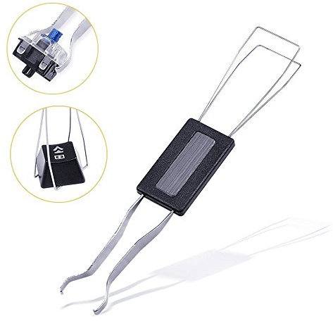 Wommty 2 PCS 2 in 1 Professional Keycap Puller Keycap Remover + Key Axis Remover for Mechanical Keyboard for Removing Fixing Keyboard Tools