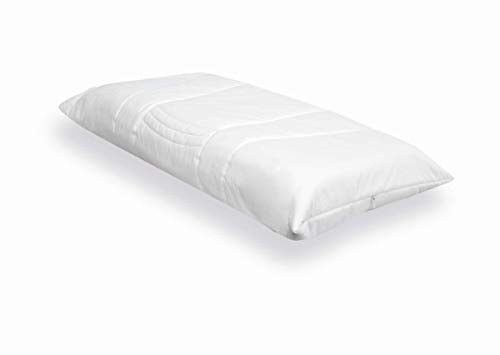 Grosana Nackenstützkissen Spring Kern Aquacell und Protector Bezug Weiß 62 X 31,5 X 12/10,5 cm