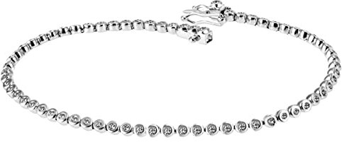 goldmaid Damen-Armband 585/- 14 Karat Weißgold 71 Zirkonia Zarge poliert