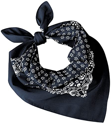 Tobeni Damen Herren Halstuch Bandana Nickituch Kopftuch Baumwolle Unisex | Atmungsaktiv
