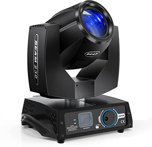 7R 230W Beam Moving Head Licht, 17 Gobos RGBW Bühnenbeleuchtung 14 Farben DJ Lichter 16ch 8 Prismen Scheinwerfer DMX512 Kontrolle für Hochzeit Weihnachten Halloween Karneval Party Lager in Deutschland