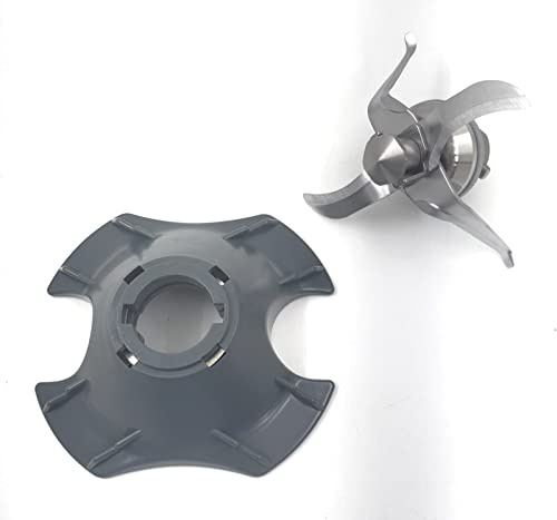 Lame in acciaio inox con guarnizione in gomma compatibili con THERMOMIX TM21 + base bicchiere/lame
