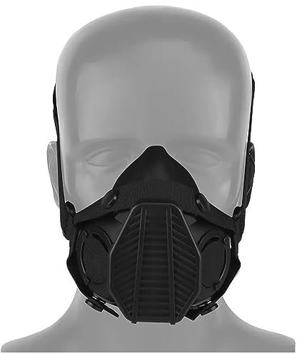 Fotrsta Masque Demi-Visage Tactique, Masque De Protection Paintball Airsoft Microphone Intégré Vêtements De Chasse Accessoires pour CS, Jeu De Guerre, Halloween, Cosplay, Fête Costumée