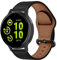 MiRowy 20mm Bracelet Montre en Cuir pour Garmin Approach S50/S44/Vivoactive 6/5/Forerunner 570 42mm/165/165 Music, Bracelet de Remplacement pour Garmin Venu Sq 2/Sq 2 Music/Venu 2 Plus (Noir)