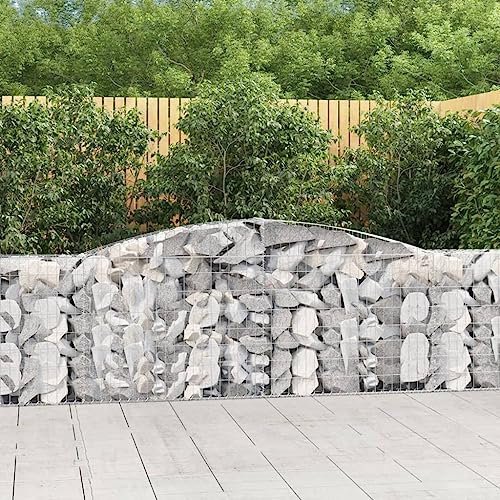 Hochbeet Schmal,Blumenkasten Balkon gabionen Mit Hochbogen 15stk. 400x30x100/120cm Verzinktes Eisengeeignet Für Garten, Eingang, Wohnzimmer, Korridor, Büro, Balkon, Außenbereich