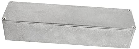Aluminium Pedalbox 1032l als Gitarreneffekt Gehäuse Silber | 1 Stück, Aluminiumdruckguss, als Ersatzgehäuse, Passendes Zubehör für Gitarrenbedarf