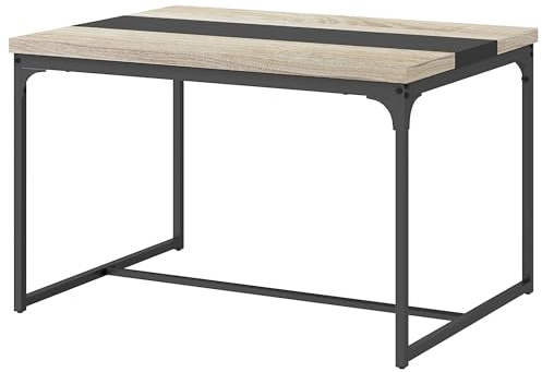 HOMCOM Table de Salle à Manger pour 6 Personnes Noir 120L x 89l x 75,5H cm