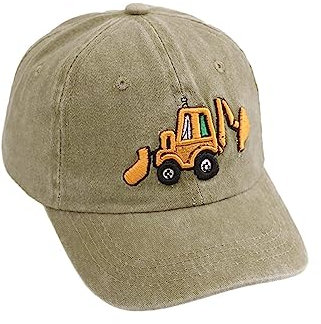 Basecap Kinder Jungen Kappe Kinder Jungen Bagger Cap Auto Bagger Baseballcap UV Schutz Baseballkappe Einstellbar Baseballmütze Snapback Caps Baumwolle Basecap Sportkappe 2-5 Jahre