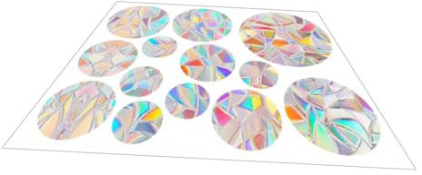 Alipis Adhesivo Para Ventana Atrapasol Película Estática Prismática Película Decorativa Para Vitrales Para Jardín o Habitación