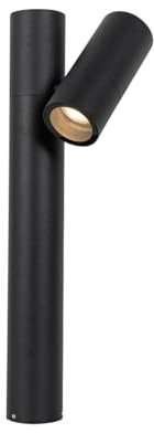 Qazqa - Standing Outdoor Pole I Bollard I Post Lamp Black 50 cm Adjustable - Duo Garden- - Modern - Suitable for LED GU10 | 1 Light - Aluminium Bollard Light - Suitable for
