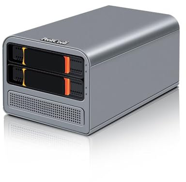 PeeliCeeli NAS 2 Bay N100 Mini PC, Network Storage Server, 12th Gen Quad Core CPU, 16GB DDR5 RAM M.2 NVME 512GB SSD, 2 × i226V 2.5GbE Port, SPK/MIC, 3-in-1 2Bay NAS Computer