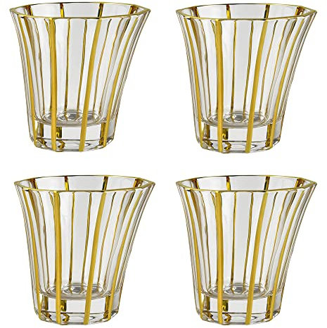 sjdoPulse Juego De Vasos De Whisky De Cristal De Estilo Antiguo, Vasos De Lujo para Beber Bourbon, Cóctel, Coñac, Whisky Irlandés, Juego De 4 Unidades (Tipo 1)