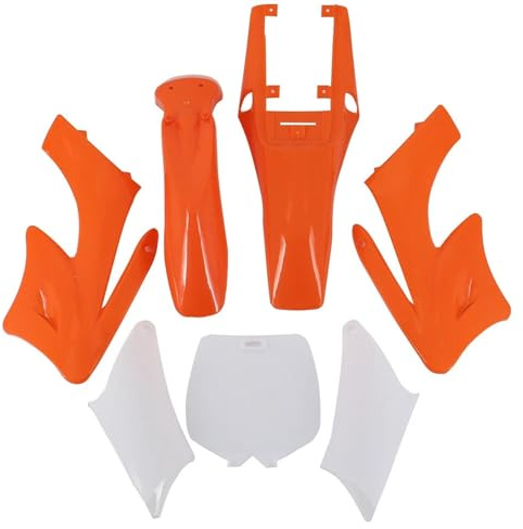 SAWILI Motorcykel plastkåpa kåpa kit Stänkskärmar for Seat Apollo 47 49cc motor 2-takts Kids Dirt Pocket Bike Tillbehör Motorcykelmätningssatser(Orange Plastic)