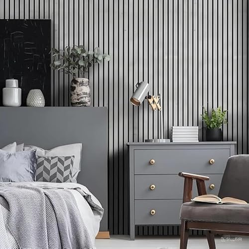 Panneaux acoustique et décoratif couleur chicago gris beton cire 278cmx60x9mm