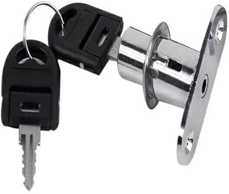 Serrature a Cilindro, Cilindro Serratura for Mobili, 2 Pezzi Utili Serrature a Cilindro a Camma 23/32mm Chiavistello for Porta con Linguetta Chiavistello for Armadietto in Legno Porta Scorrevole for G