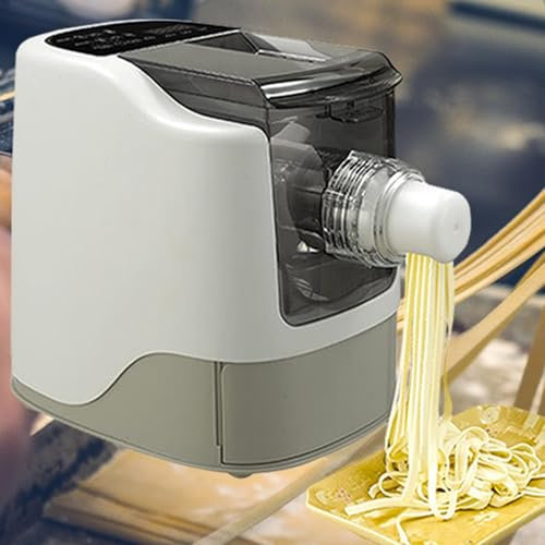 Automatic Pasta Maker Machine 260w-13 Noodle Molds, Electric Noodle Pasta Maker Machine Pasta Extruder for Home Making Noodles Spaghetti Macaroni-480g Flour Capacity,Grey