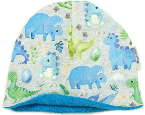 Kleine Könige Mütze Jungen Herbst Winter Beanie mit Fleece · Viele Muster · Ökotex 100 Zertifiziert · Größen 74-140 (KU 42-57)