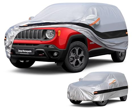 Holthly 10 strati Telo Copriauto SUV per Jeep Renegade(2014-2025),100% copertura auto impermeabile,Telo Copri Auto per Esterno,impermeabile,protezione UV,antivento,antipolvere.