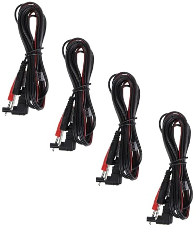Anschlusskabel für Therapiegeräte 4 Stück Pvc Kupfer Elektrodenleitung | 2-mm Stiftstecker, Ersatz für Pads und Therapeutische Instrumente, Stabile Eigenschaften und Zuverlässige Nutzung
