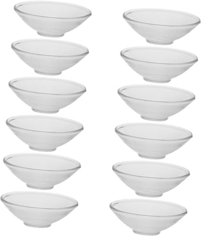 OUNONA 12pcs Glass Candle Drip Catcher Ring for Wax Holder Fluted Design Protect Tableware at Home Restaurant