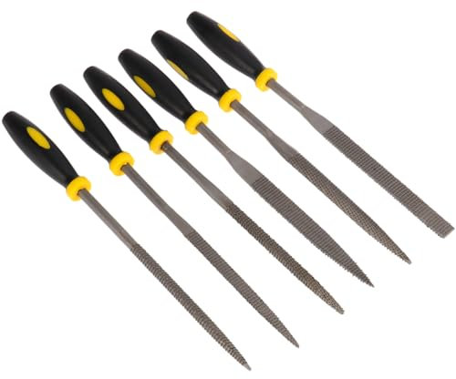 SEWACC 6piezas Limas Mango Antideslizante Duraderas Para Madera Lija Herramienta De Escofina