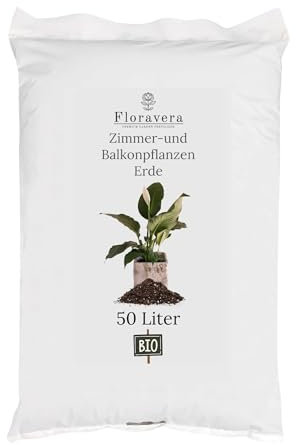 Floravera Premium Bio Zimmer- und Balkonpflanzenerde 50 Liter (50 Liter)