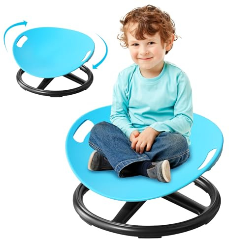 Tatqilo Chaise rotative pour autisme, siège rotatif à 360°, chaise pivotante sensorielle pour enfants, siège antidérapant, jouet d'équilibre sensoriel, améliore la coordination, équipement sensoriel
