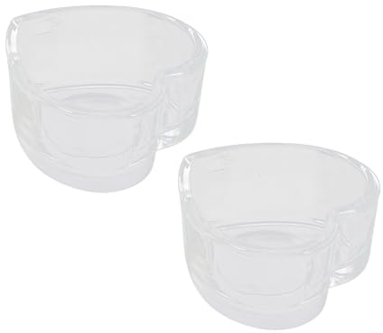 PENIKOKO 2 Piezas Cuencos Transparentes para Hámster y Chinchilla Resistentes y Seguros Compacto para Comida y Agua para Jaula de Roedores Pequeños