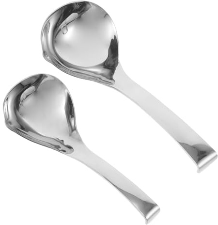 Gatuida 2pezzi Cucchiaio Da Zuppa in Acciaio Con Beccuccio Per Versare Utensile Da Cucina Per Servire Liquidi Cucchiaio Portata Con