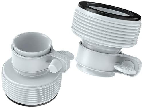 Tkxjry 2 Pièces Type B Adaptateur de Tuyau pour Pompe, 32mm et 38mm Adaptateur de Conversion de Tuyau B, Adaptateur de Conversion pour Tuyau de 1,5/1,25, pour Piscine Systèmes de Filtration