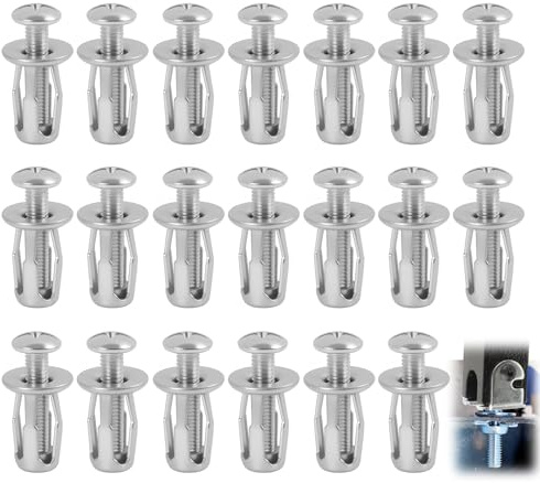 20 Stück Hohlraum Metallanker M5 x 25, Jack Nuts Petal Nuts Expansion Nut, Set aus verzinktem Stahl, Hohlraumdübel Dünne Befestigungen, Korrosionsbeständig für Verschiedene Anwendungen (M5 x 25)