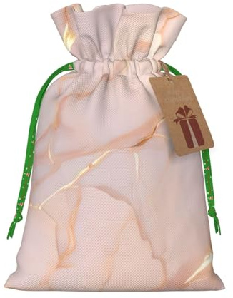 Bolsas de regalo de Navidad con estampado de mármol de oro rosa, saco festivo de Navidad, fiesta de cumpleaños, embalaje de regalo