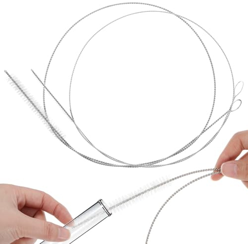 2 PCS Extra Long Pipe Cleaners, 39.4 in Straw Cleaner Brush Extra Long, White Tube Cleaning Brush for Cleaning Straw, Feeding Tubes, Line and Pump