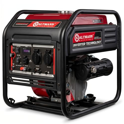 Kaltmann 3000W Inverter Stromgenerator Benzin | Notstromaggregat mit reiner Sinuswelle, 230V, USB-C, Eco-Modus, Parallelbetrieb, für Camping und Werkstatt