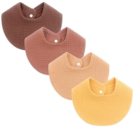 4 Traspiranti Asciugamano Per Saliva Del Bambino Morbido Panno Cotone Per Ruttini Design a 2 Strati Per Che Sbavano E Allattano Bavaglino in Cotone Per Dentizione Per Bambino