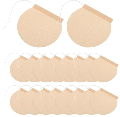 DEARMAMY 100 Bustine di Tè Vuote Coulisse Sacchetti Filtro Rotondi in Carta per Foglie Sfuse Bustine da Tisana Usa e Getta per Infusi di Erbe Filtri per Tè Portatili e Resistenti al