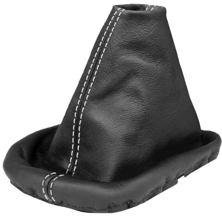 Schaltsack für VW Passat B5 3B 3BG - Bj. 1996 - 2005 - aus echtem Leder - Schwarz Grau - Schaltmanschette - Manschette für Gangschaltung - Schalthebelmanschette für Schaltgetriebe - Echtleder - A0029