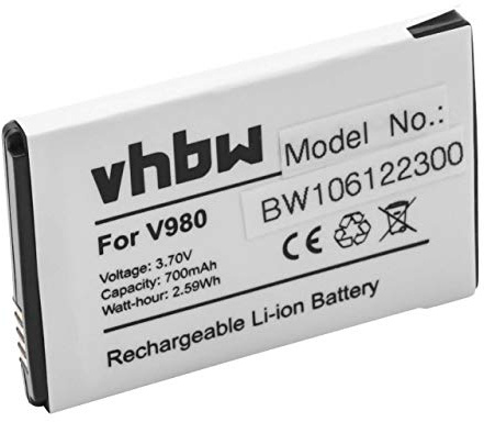 vhbw Akku kompatibel mit Motorola E1070 | A732, E1000, A810, C975, C980, A1200 MING, A1010, E1010 Handy Smartphone Telefon (700 mAh, 3,7 V, Li-Ion)