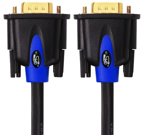 SHD VGA Cable, VGA to VGA HD15 Monitor Cable for PC Laptop TV Projector-3Feet