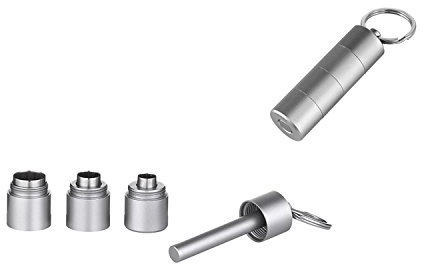 Lifestyle-Ambiente 3fach Zigarrenbohrer Schlüsselanhänger Edelstahl Silber Minimalistisch