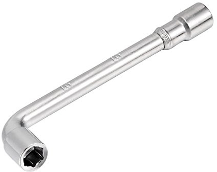 sourcing map 10mm Metric L Shaped Angled Open Hex 6 Point Socket Wrench