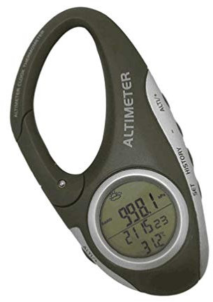 BESPORTBLE Digitaler Windmesser Mini-Kompass Karabinerhaken Thermometer Schlüsselanhänger Schlüsselanhänger für Outdoor-Wanderungen Camping Klettern Reisen