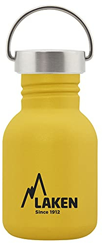 Bot. ac. inox Basic 350ml S/S tapón - Amarillo